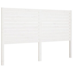 Berkfield Bed Headboard White 146X4X100 Cm Solid Wood Pine - thumbnail 2