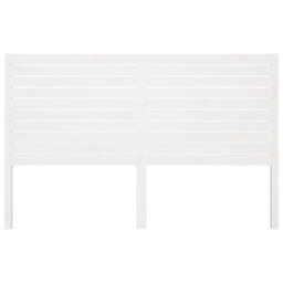 Berkfield Bed Headboard White 146X4X100 Cm Solid Wood Pine - thumbnail 3