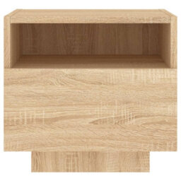 Vidaxl Bedside Cabinets With Led Lights 2 Pcs Sonoma Oak 40X39X37 Cm - thumbnail 8