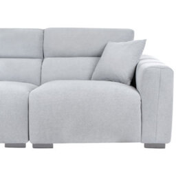 Beliani Sofa 3 Seater Fauskan Fabric Light Blue - thumbnail 6