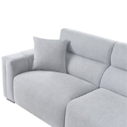 Beliani Sofa 3 Seater Fauskan Fabric Light Blue - thumbnail 7