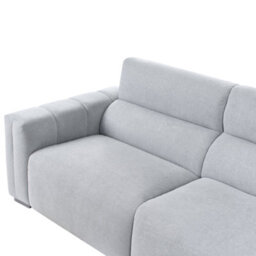 Beliani Sofa 3 Seater Fauskan Fabric Light Blue - thumbnail 8