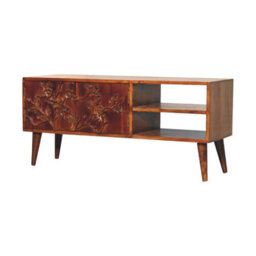 Wyld Haus Collonges Botanic Flora Melia Tv Unit 2 Shelves 2 Doors - thumbnail 4