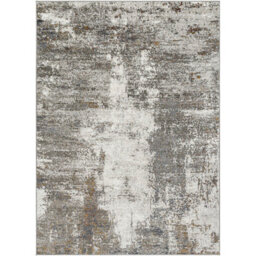 Livabliss San Francisco-Abstract Brown Grey Orange Modern Marble Living Dining Bedroom Rug 160 X 213 Cm Easy Care, Non Shedding - thumbnail 1