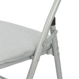 Harbour Housewares Fabric Padded Metal Folding Chairs - Grey - Pack Of 6 - thumbnail 5