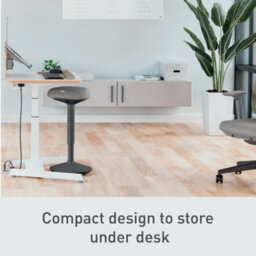 Leitz Ergo Active Standing Stool Chair Posture Comfort Seat Adjustable Furniture In Dark Grey - thumbnail 3
