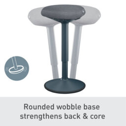 Leitz Ergo Active Standing Stool Chair Posture Comfort Seat Adjustable Furniture In Dark Grey - thumbnail 4