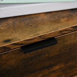 Homcom Industrial 3-Drawer Bedroom Chest Of Drawers With Metal Frame, Brown - thumbnail 7