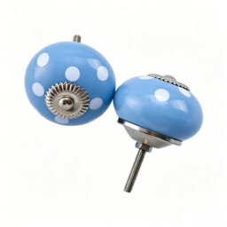 Garden Sanctuary Blue Glazed Ceramic Furniture Knobs Cabinet Knobs Drawer Knobs 6Pcs/pack - thumbnail 5