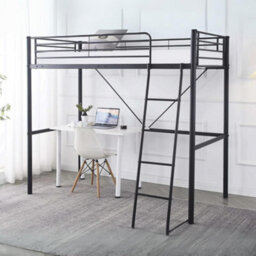 Newton High Sleeper Bunk Bed - Single - Black - thumbnail 1