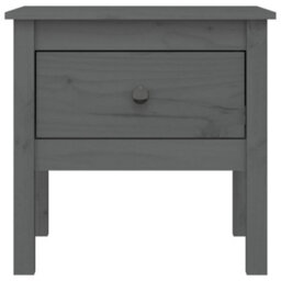 Berkfield Side Table Grey 50X50X49 Cm Solid Wood Pine - thumbnail 6