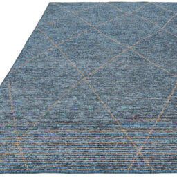 Teal Geometric Modern Rug Easy To Clean Living Room And Bedroom-120Cm X 170Cm - thumbnail 3