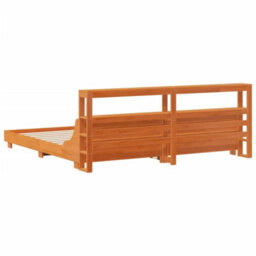 Berkfield Bed Frame Without Mattress Wax Brown 180X200 Cm Super King Solid Wood Pine - thumbnail 6