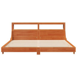 Berkfield Bed Frame Without Mattress Wax Brown 180X200 Cm Super King Solid Wood Pine - thumbnail 4