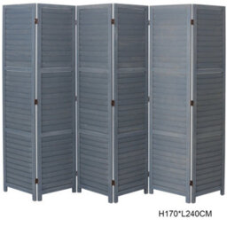 Darphe Grey Folding Solid Wood Room Divider Privacy Screen 6 Panel For Indoor Use 170X240Cm - thumbnail 9