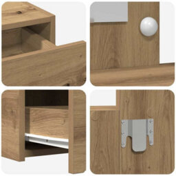 Walplus Dressing Table Brown 83 X 40 X 70 Cm Engineered Wood - thumbnail 8