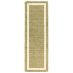 Green Plain Handmade Bordered 7mm Pile Stain-Resistant Rug For Bedroom, & Dining Room, Plain Wool Rug-120Cm X 170Cm - thumbnail 9