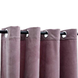 Berkfield Blackout Curtains With Rings 2Pcs Velvet Antique Pink 140X225Cm - thumbnail 3