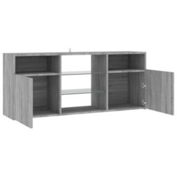 Berkfield Tv Cabinet With Led Lights Grey Sonoma 120X30X50 Cm - thumbnail 8