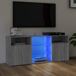 Berkfield Tv Cabinet With Led Lights Grey Sonoma 120X30X50 Cm - thumbnail 1
