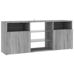 Berkfield Tv Cabinet With Led Lights Grey Sonoma 120X30X50 Cm - thumbnail 7