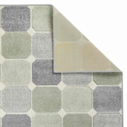 Melrose Salerno Green Square Patterned Design X-Large Indoor Area Rug 200/285Cm - thumbnail 5