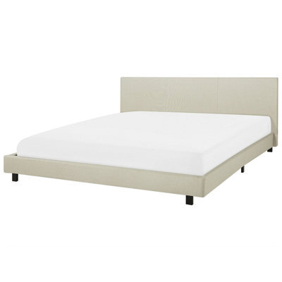 Beliani Waterbed Fabric Albi 180 X 200 Cm (Eu Super King) Beige - image 1