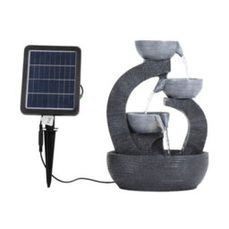 Breeins Curved 3-Tiered Bowl Solar Powered Water Fountain, Perfect For Garden Or Patio, 38Cm H - thumbnail 4