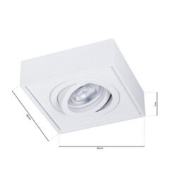 Milagro Spot Light Nusa  Square White Moveable Light Source Great Spotlight Upgrade Easy Clip Fitting High Quality Finish 1Xgu10 - thumbnail 6