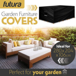 Futura 420D Rectangular 280X204X106Cm Waterproof Garden Furniture Cover, Outdoor Patio Weatherproof Rattan Sofa Shield - thumbnail 3