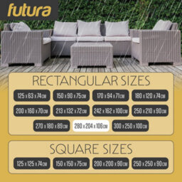 Futura 420D Rectangular 280X204X106Cm Waterproof Garden Furniture Cover, Outdoor Patio Weatherproof Rattan Sofa Shield - thumbnail 5