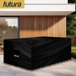 Futura 420D Rectangular 280X204X106Cm Waterproof Garden Furniture Cover, Outdoor Patio Weatherproof Rattan Sofa Shield - thumbnail 9