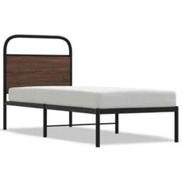 Berkfield Bed Frame Without Mattress 80X200 Cm Brown Oak Engineered Wood - thumbnail 2