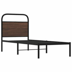 Berkfield Bed Frame Without Mattress 80X200 Cm Brown Oak Engineered Wood - thumbnail 3