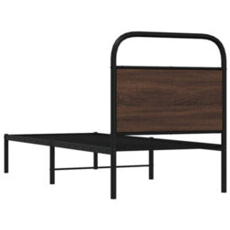 Berkfield Bed Frame Without Mattress 80X200 Cm Brown Oak Engineered Wood - thumbnail 7