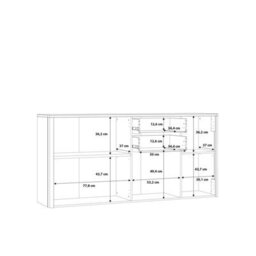 Wyld Haus Seville Grey And Natural Oak 4 Door 2 Drawer Sideboard - thumbnail 7