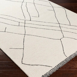 Livabliss Arsenal-Hand Tufted Cream Black Wool Global Living Dining Bedroom Rug 183 X274 Cm Easy Care, Non Shedding - thumbnail 6