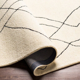 Livabliss Arsenal-Hand Tufted Cream Black Wool Global Living Dining Bedroom Rug 183 X274 Cm Easy Care, Non Shedding - thumbnail 4