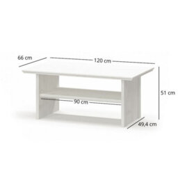 Heze Furniture Irys Coffee Table With Storage - Anderson Pine - thumbnail 3