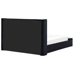 Beliani Bed With Storage Bench Velvet Noyers 180 X 200 Cm (Eu Super King) Black - thumbnail 7