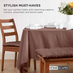 Homescapes Chocolate Brown Seat Pads Or Cotton Chair Cushions 40X40 Cm, Set Of 4 Plain Chair Pads For Dining, Kitchen Or Outdoor - thumbnail 7