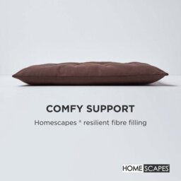 Homescapes Chocolate Brown Seat Pads Or Cotton Chair Cushions 40X40 Cm, Set Of 4 Plain Chair Pads For Dining, Kitchen Or Outdoor - thumbnail 4