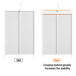 Yaheetech White Wooden Freestanding Bathroom Cabinet With 4 Drawers And Cupboard - thumbnail 5