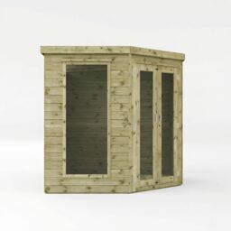 Mercia 7X11 Ft Pent Wooden Summer House With Double Door & 2 Windows - thumbnail 4