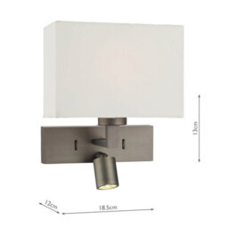 DAR Modena Wall Light With Led In Bronze (Bracket Only) - thumbnail 5