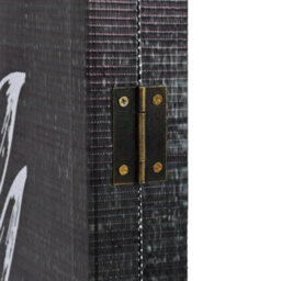 Berkfield Durable Folding Room Divider 160X170 Cm Feathers Black And White - thumbnail 3
