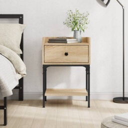 Berkfield Elegant Bedside Table Sonoma Oak 40.5X31X60 Cm Engineered Wood - thumbnail 2