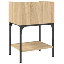 Berkfield Elegant Bedside Table Sonoma Oak 40.5X31X60 Cm Engineered Wood - thumbnail 8