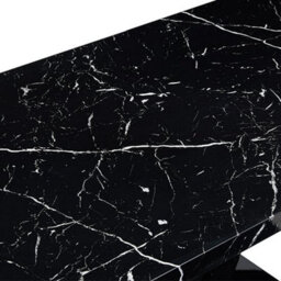 Furniture In Fashion Halo High Gloss Console Table In Black And Milano Marble Effect - thumbnail 3