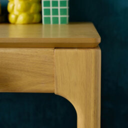 Sweeek - Rubberwood Desk With Ash Veneer And 2 Natural Drawers - L 120 X W 60 X H 76 Cm - Alienor - thumbnail 5